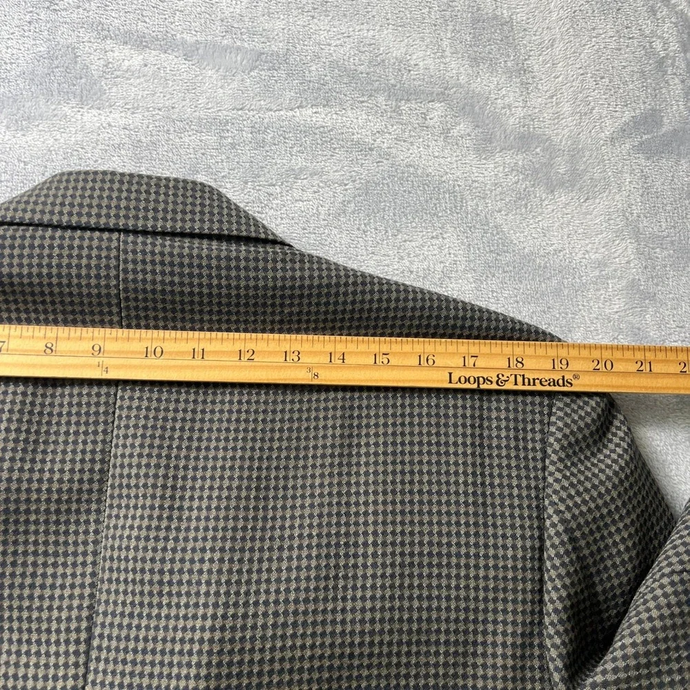 Vtg. Givenchy Monsieur Men's Houndstooth Blazer 40R‎ Wool Sport Coat Vintage USA - Picture 6 of 12